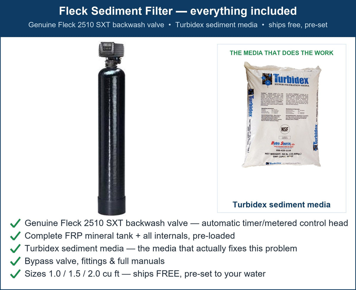 Fleck Cloudy, Sandy Water Filter