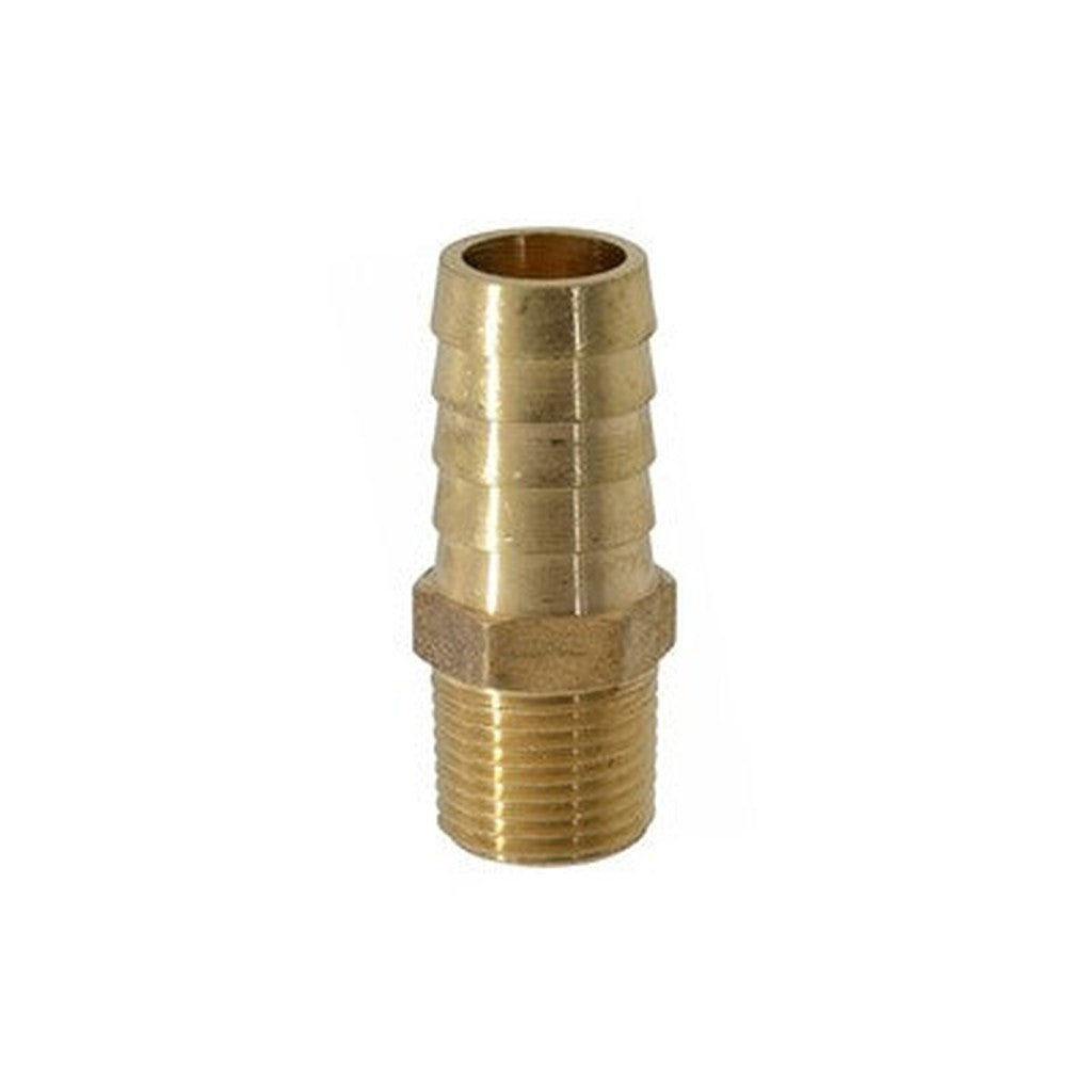 1/2" NPT x 1/2" Barb, Brass