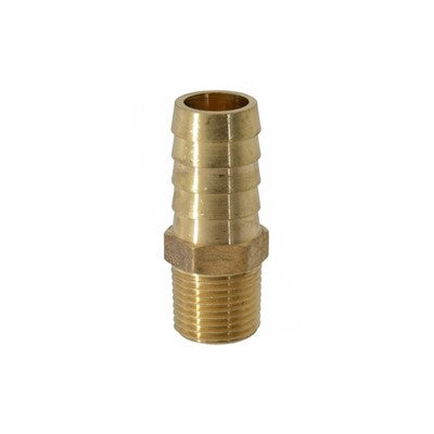 1/2" NPT x 1/2" Barb, Brass