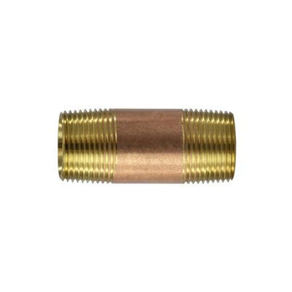Brass Nipple, 1" x Close
