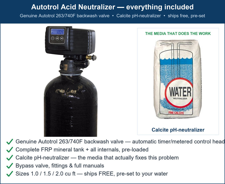 Autotrol Blue-Green Copper Stains Filter