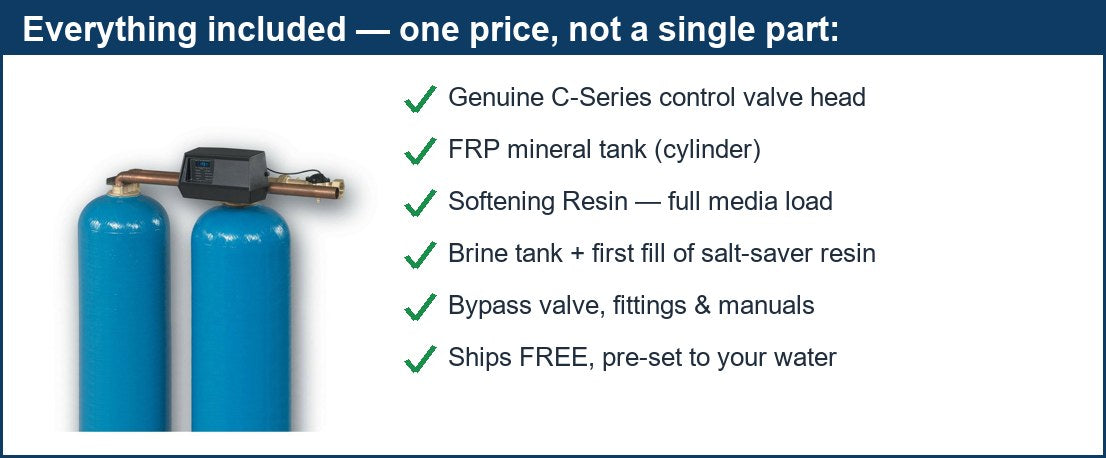 C-Series Hard Water — Large Home (Twin Tank) System