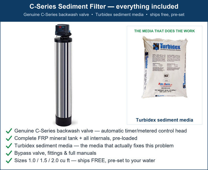 C-Series Cloudy, Sandy Water Filter