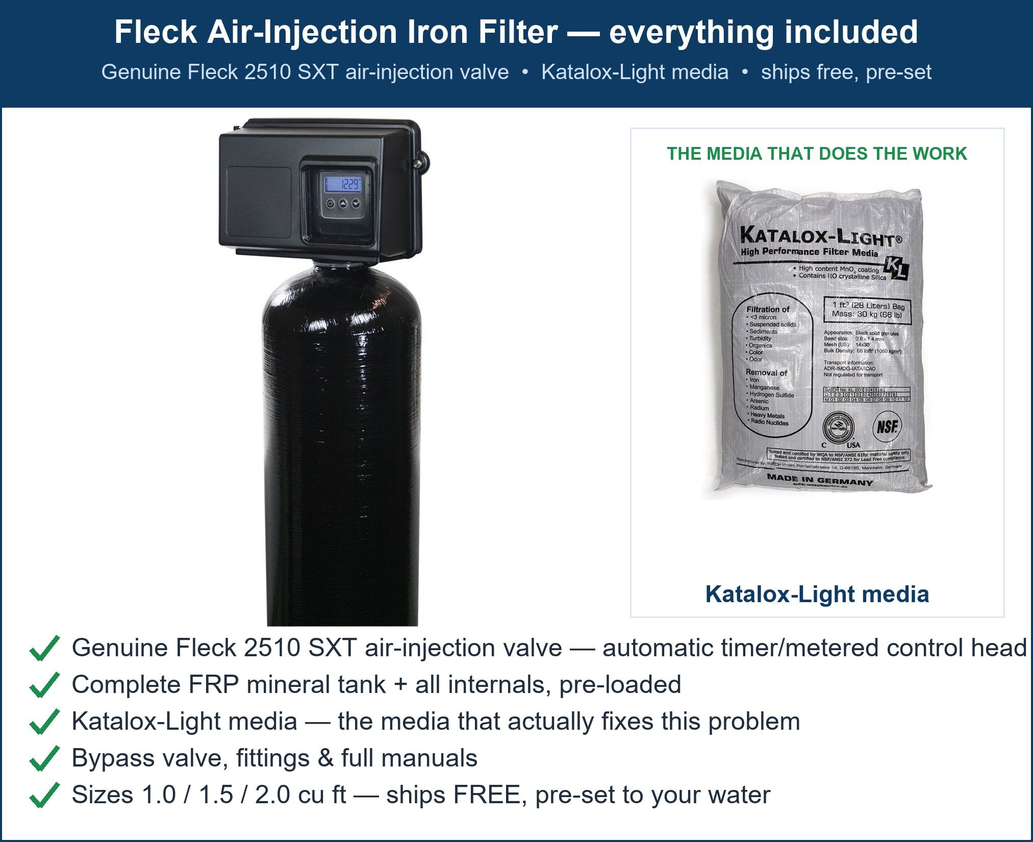 Fleck Metallic-Tasting Water Filter
