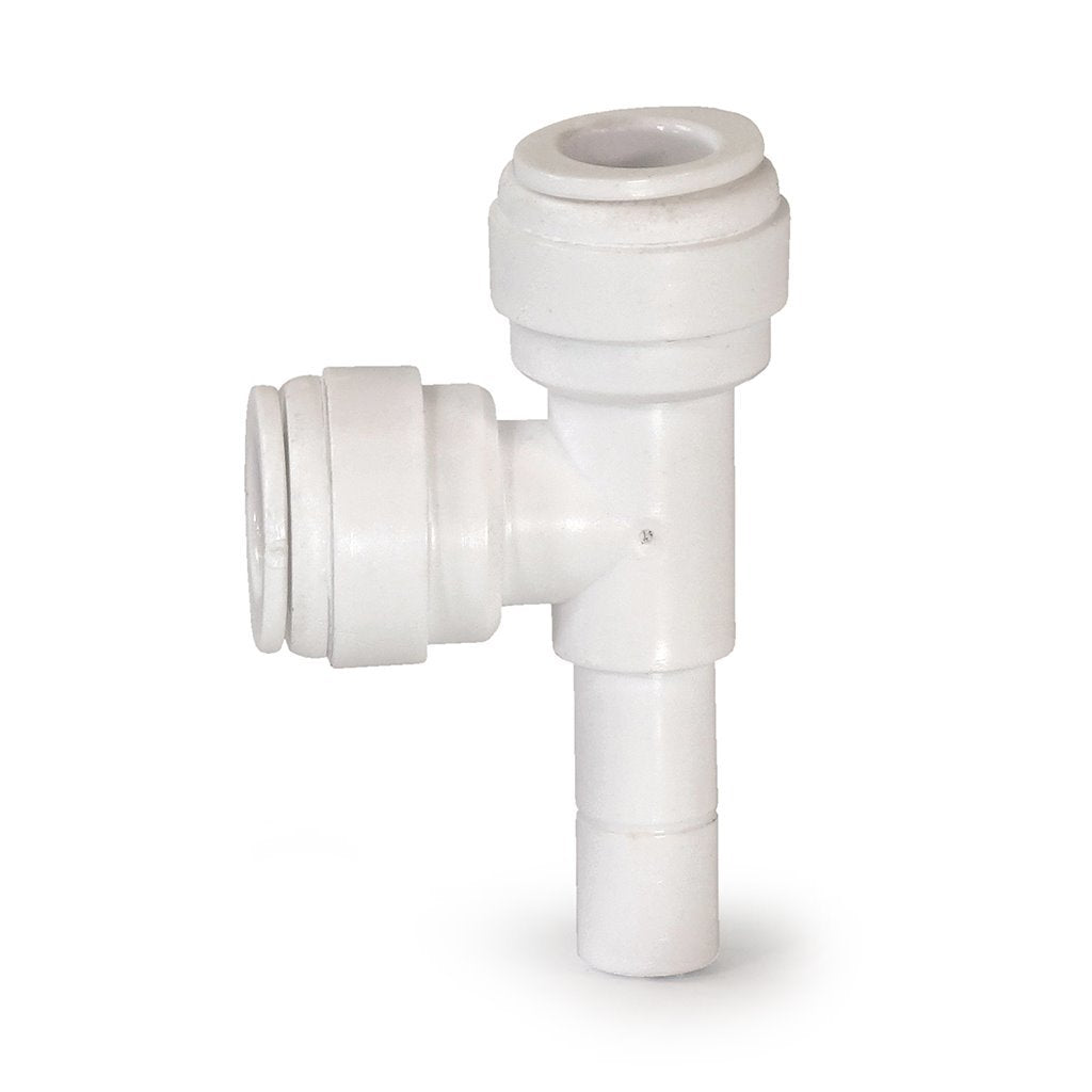 HDF03SRT, Hydrofit 3/8" Tube x Tube x Stem Run Tee, HDF-SRT0606