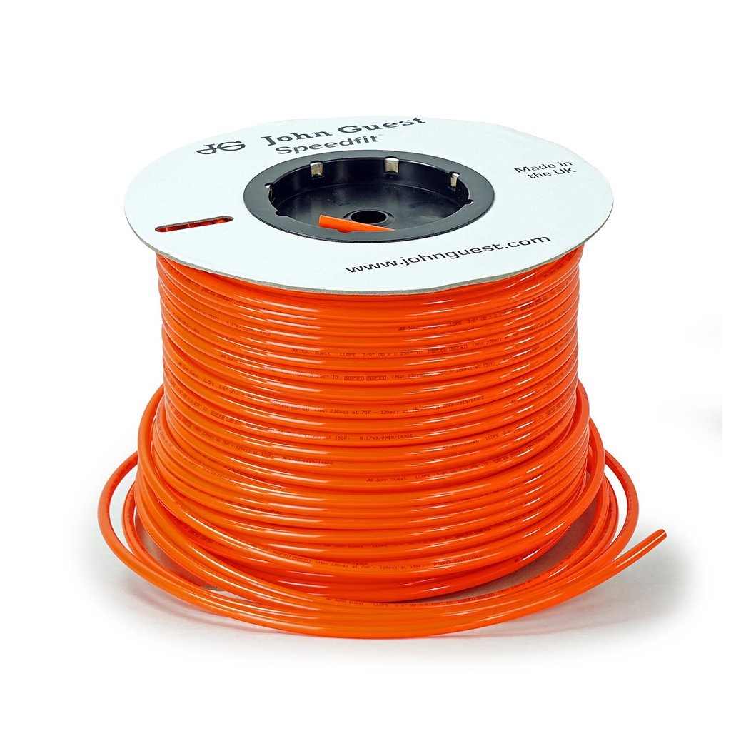 PT03-ORANGE, 3/8" Poly Tubing - Orange, PE-12-EI-0500F-O