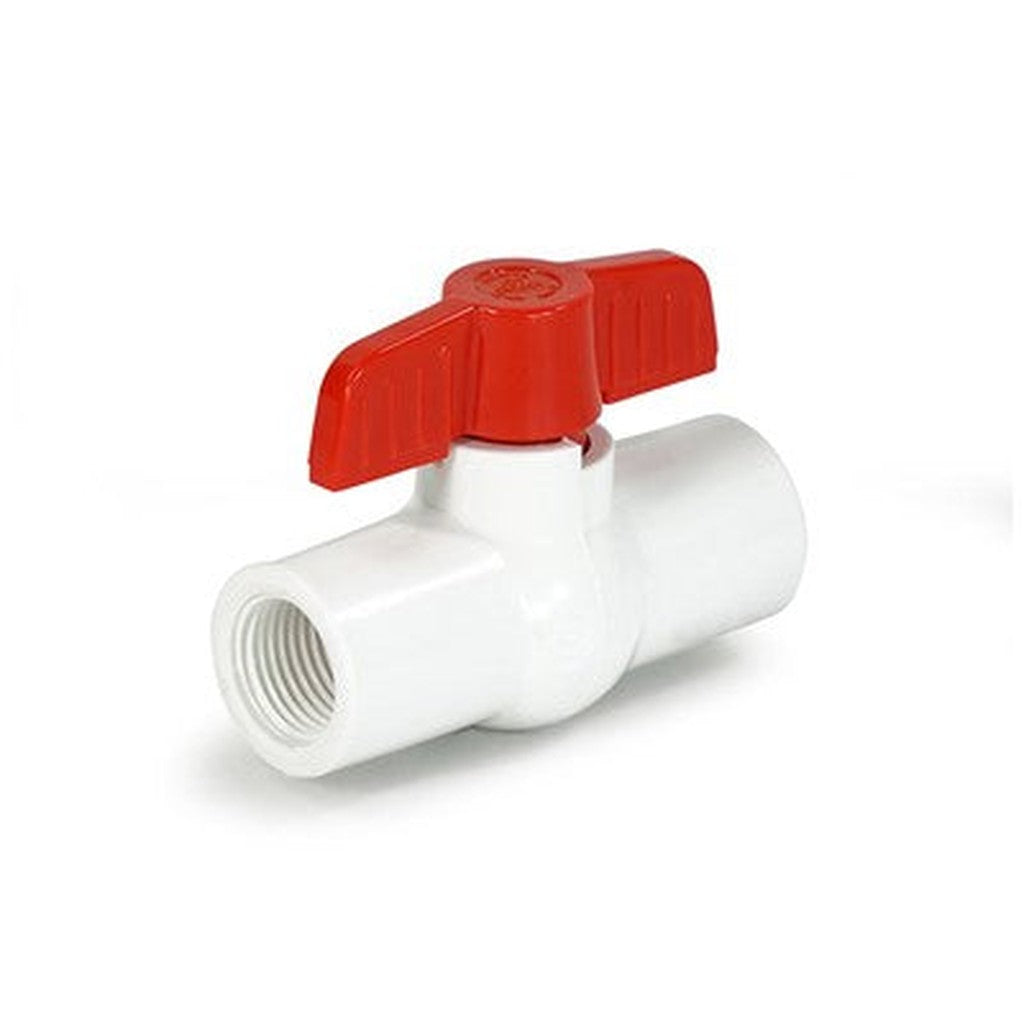 Válvula de Esfera PVC 1/2" Fêmea x Fêmea – Controlo Fiável de Água