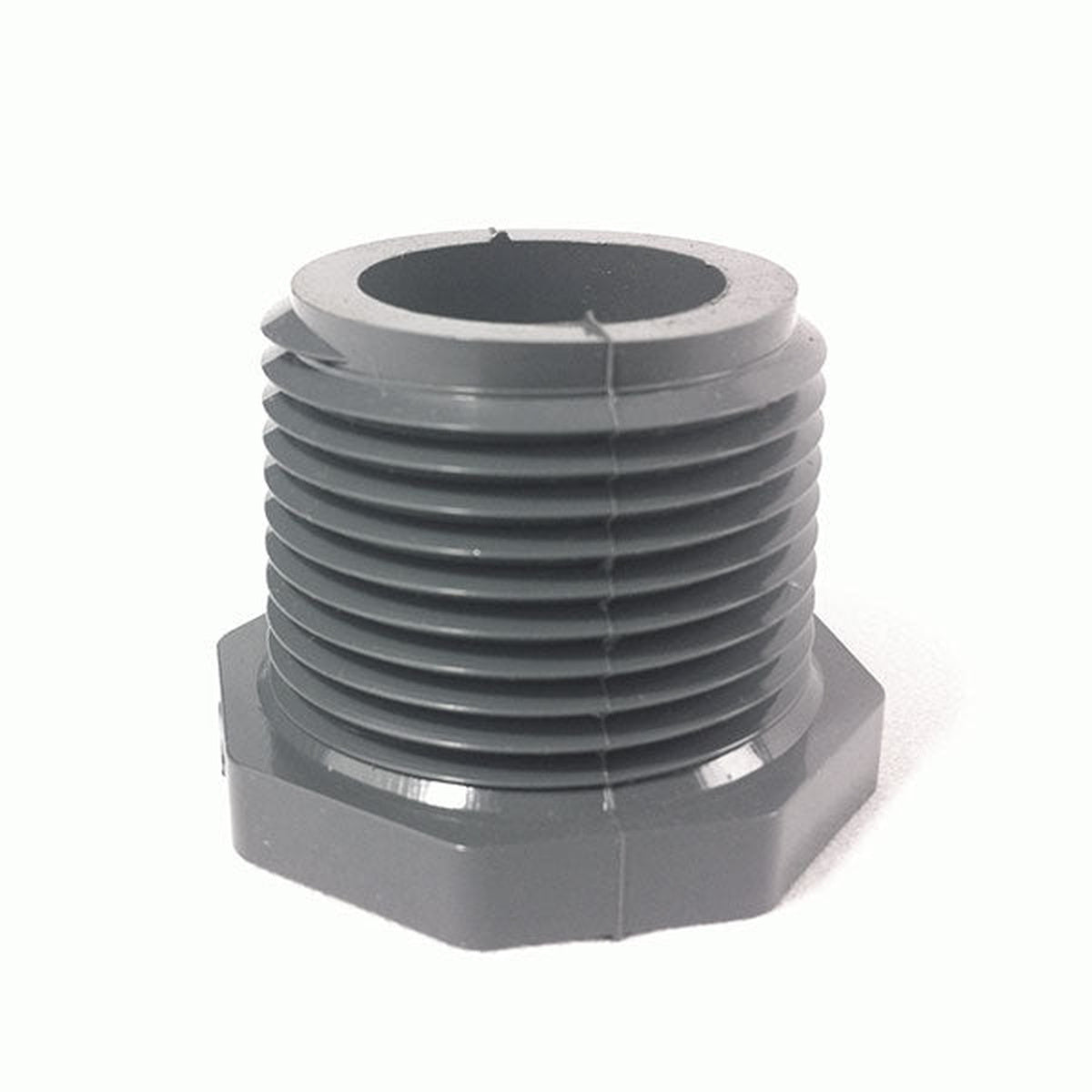 PVC Schedule 80 plug with 1-inch MIPT threaded connection — PVC10TP-80, PVC Plug, 1 Mipt Schedule 80, 850-010S