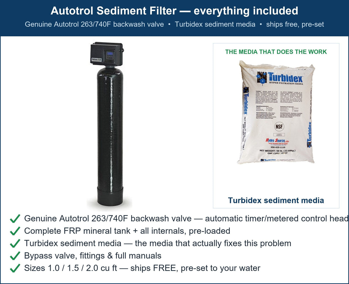 Autotrol Sediment From the Well Pump Filter