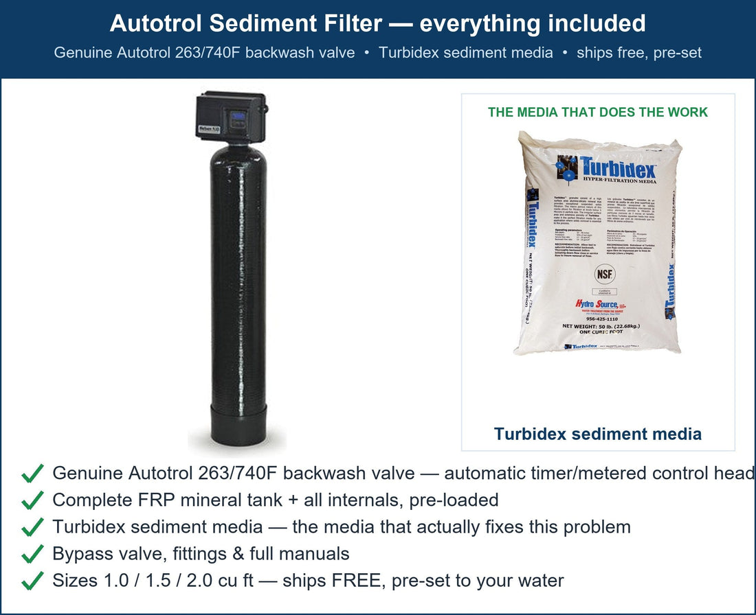 Autotrol Sediment From the Well Pump Filter
