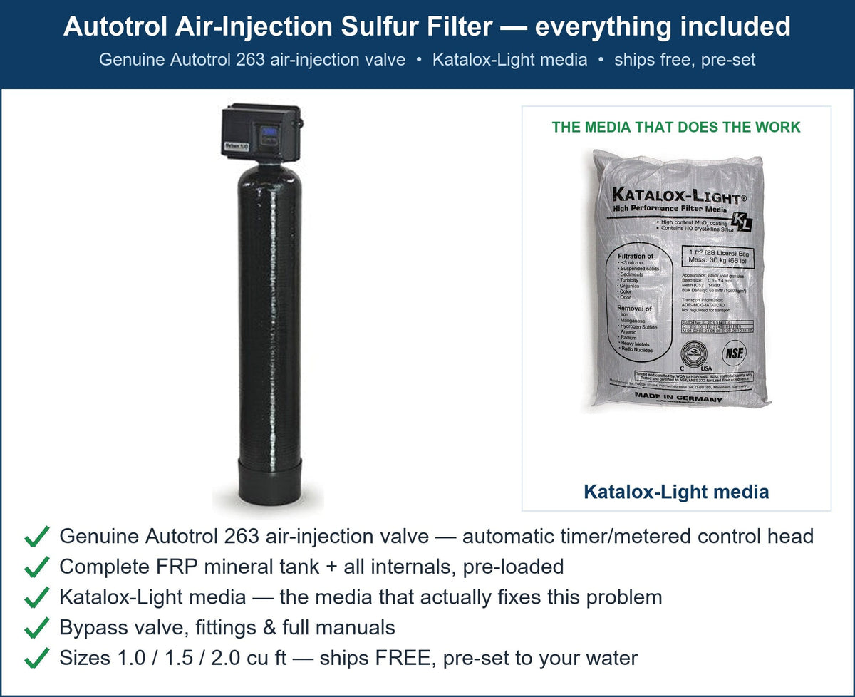 Autotrol Rotten-Egg Sulfur Smell Filter