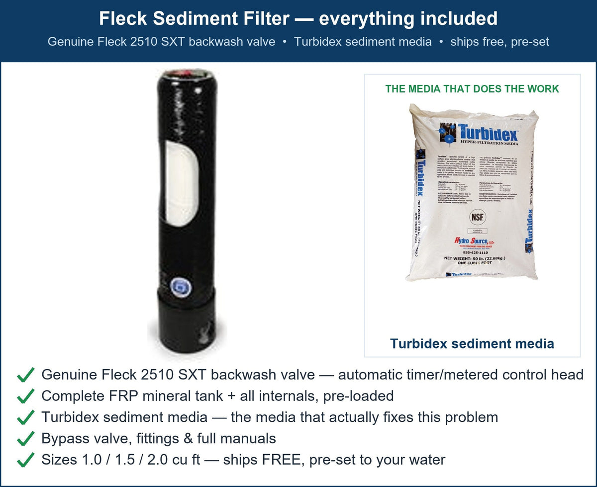 Fleck Sediment From the Well Pump Filter