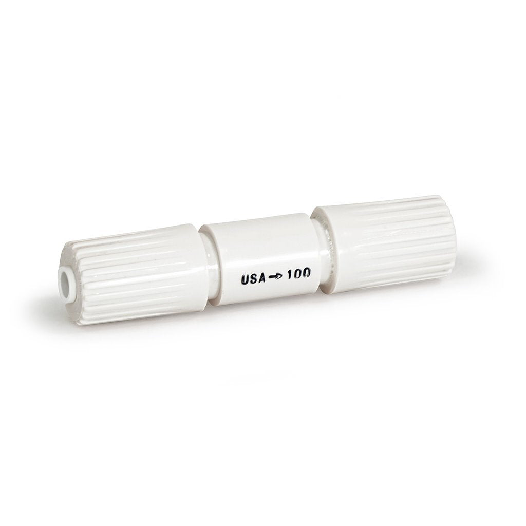 Flow restrictor, female, 100 ml/min capacity — FR-100-02, Flow Restr, Female 100 ml/Min, PFR402QI-100