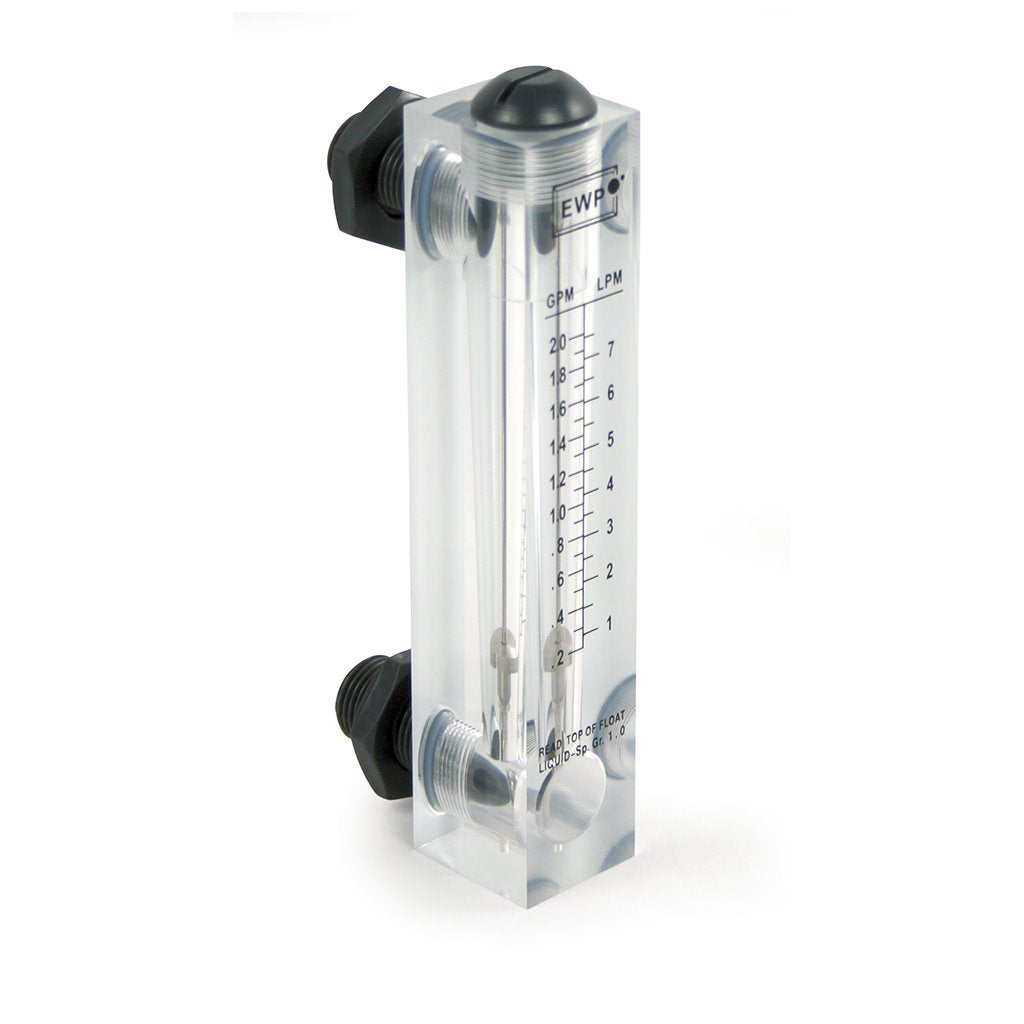 Acrylic flow meter, 0.2-2 GPM, panel mount — LZT-1002, Flow Meter, Acrylic, .2-2 GPM, Panel Mt,