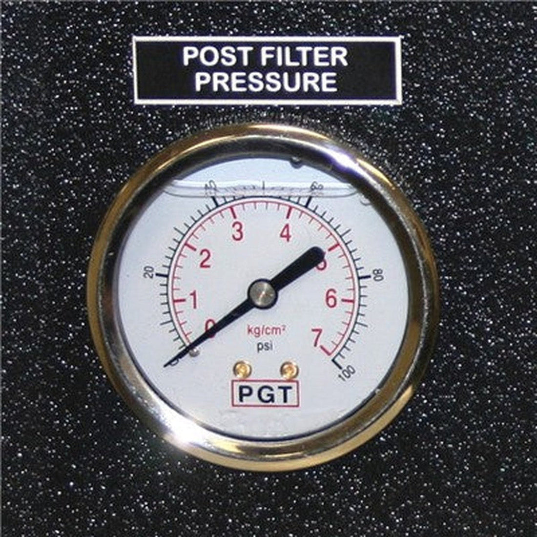 Post-filter panel gauge for 100 psi pressure systems — Post-Filter 100 psi Panel Gauge