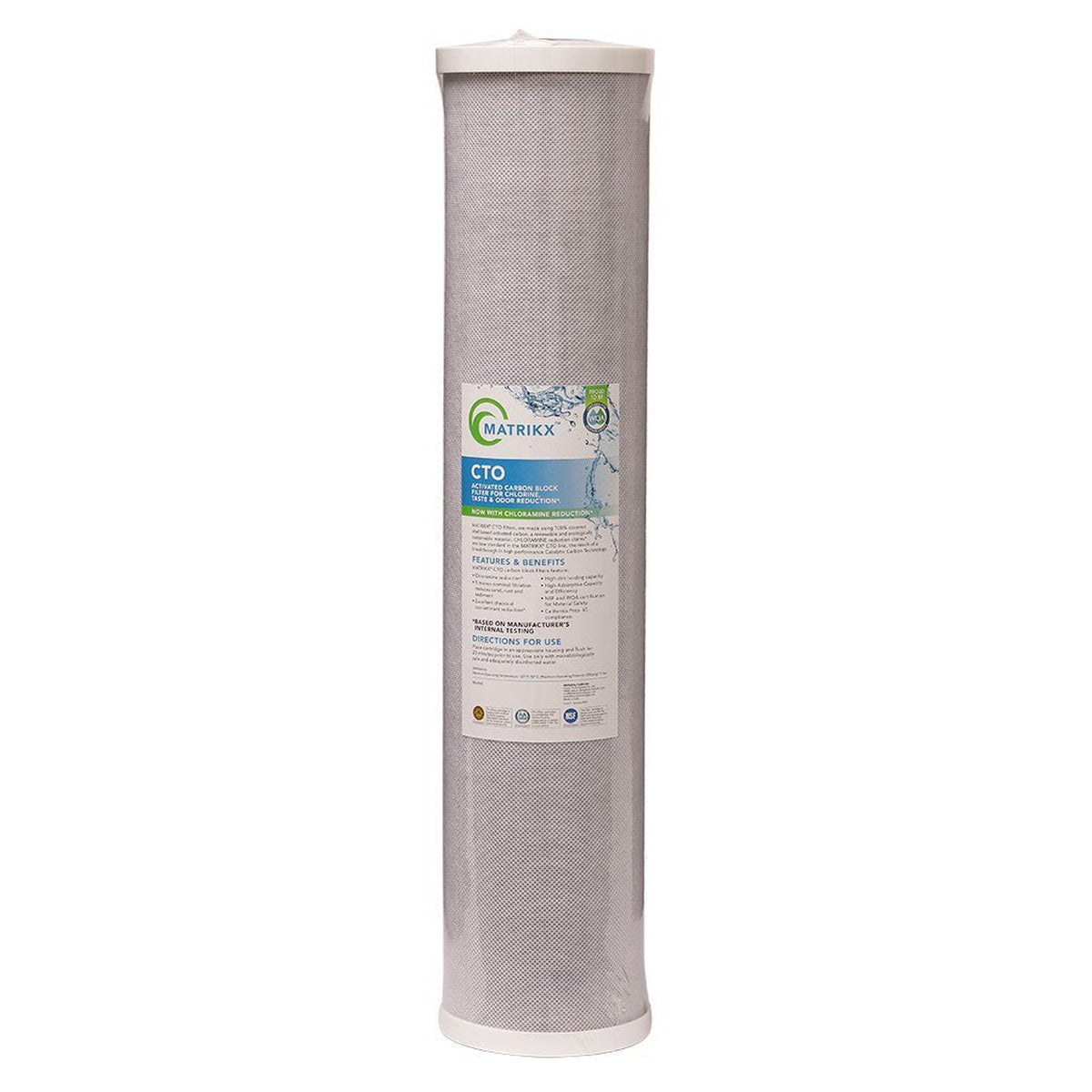 Premium MATRIKX� CTO Filter Cartridge for Cleaner, Safer Water Filtration
