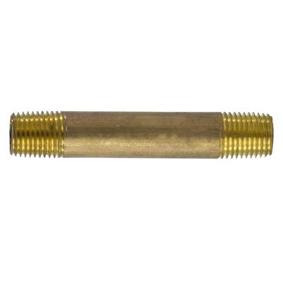 Brass Nipple, 1/4" x 6"