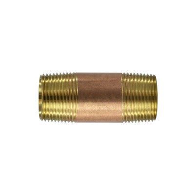 Brass Nipple, 1" x Close