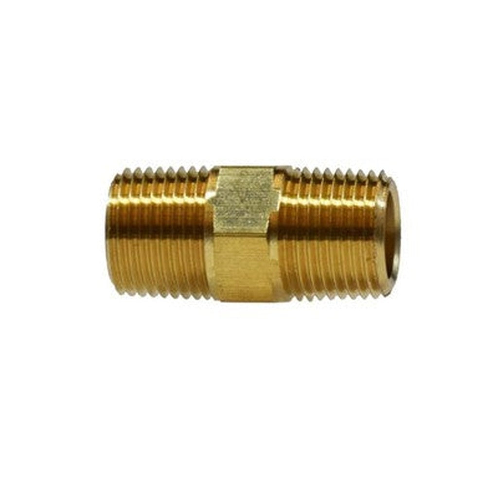 Niple de Latão 1/4" com Secção Hexagonal 1 3/8"