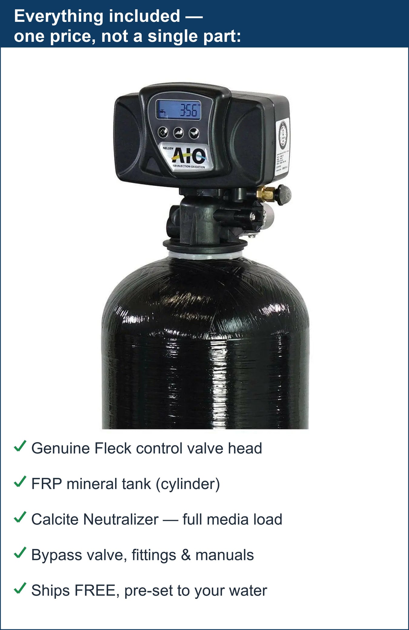 Fleck Acidic Water + Hard Water (Well) System