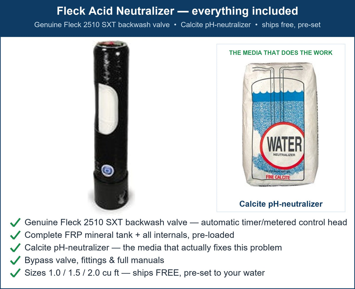 Fleck Corrosive Water Damaging Pipes Filter