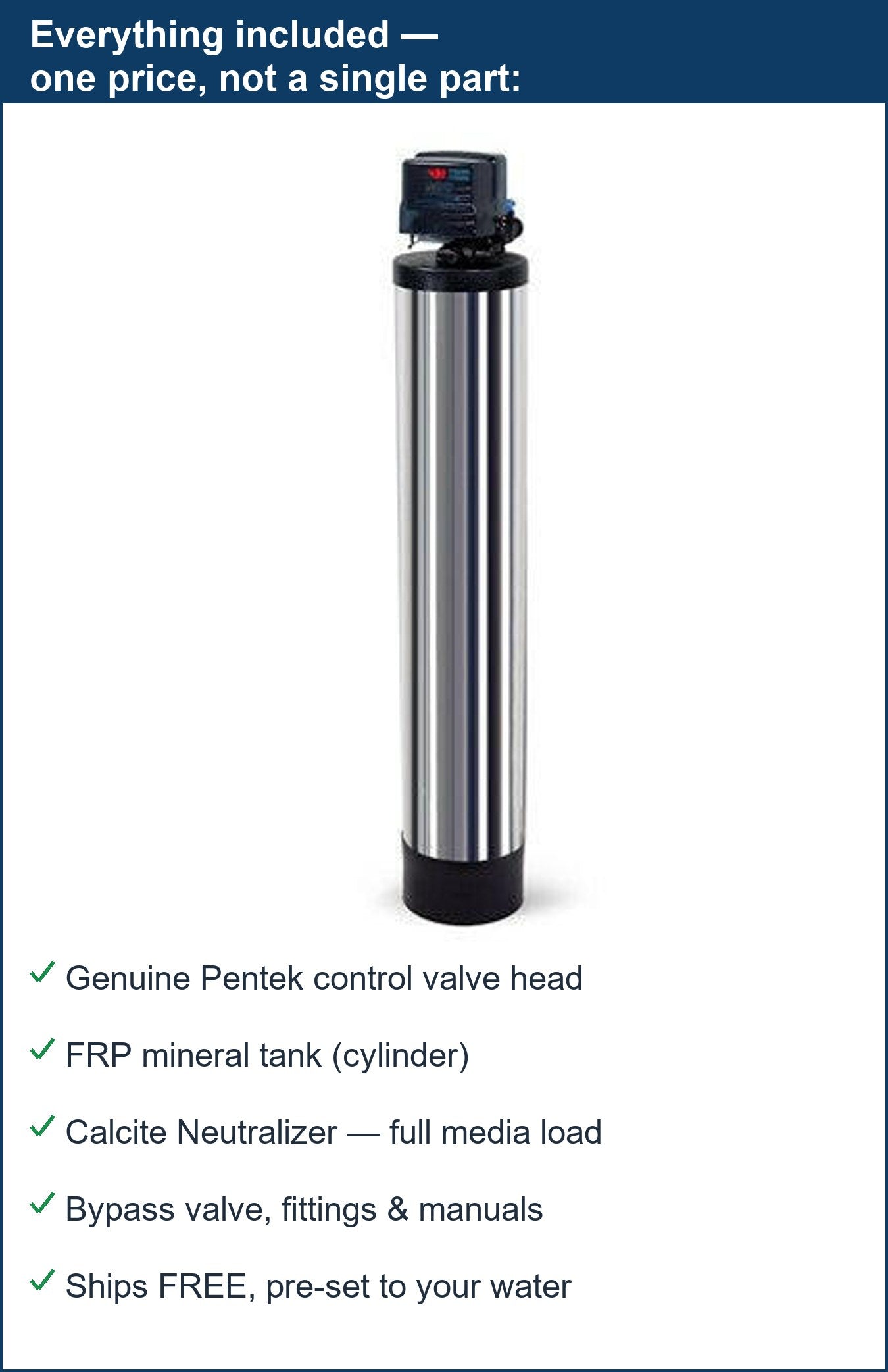 Pentek Acidic Water + Hard Water (Well) System