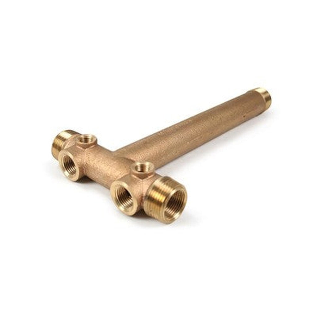 Cast Tk Cross, 1x3/4x10 W/2 Drain Taps