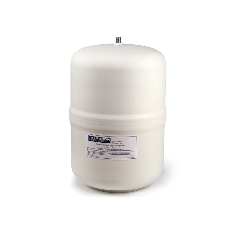 Flexcon FRO-122P 3.2 gallon white reverse osmosis storage tank, full product with safe white margins