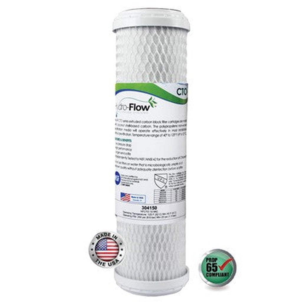 4-inch by 10-inch Hydroflow carbon block cartridge — HFCTO-10-4, Hydroflow 4" x 10" Carbon Block Cart., 304148