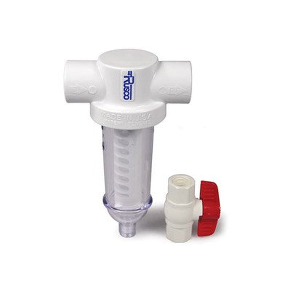 Rusco inline screen filter, 1 inch, 60 mesh, 20 GPM — NT100-60, Rusco Fltr, 1x60, 20 gpm,