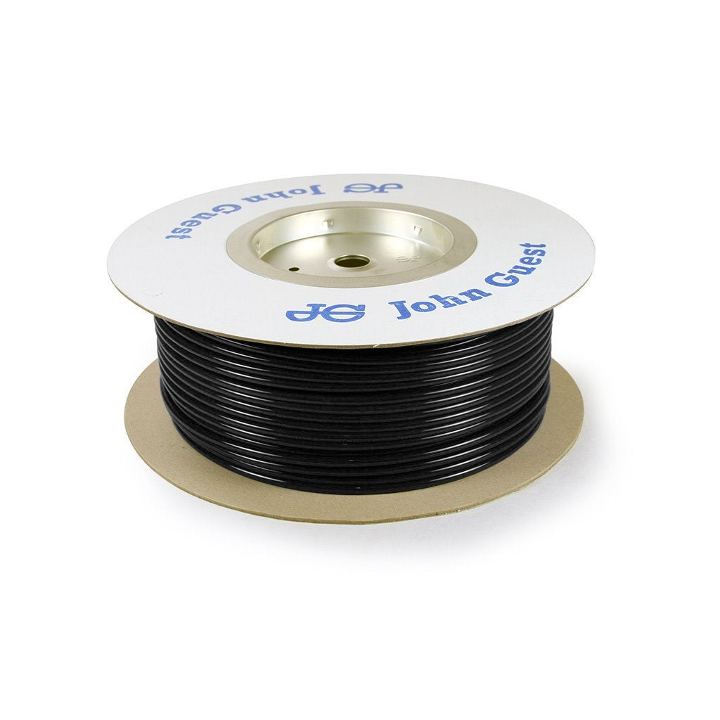 PT02-BLACK, 1/4" Poly Tubing - Black, PE-08-BI-DF-E
