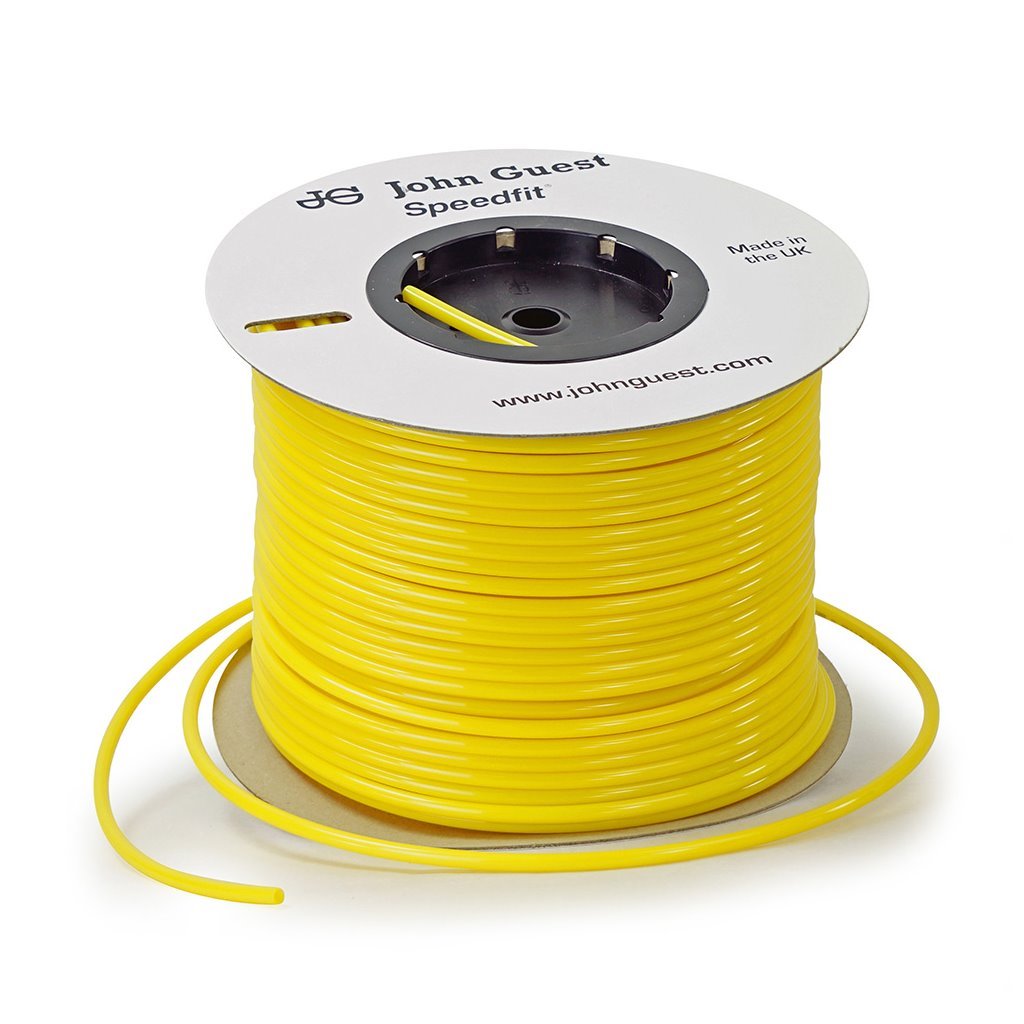 PT03-YELLOW, 3/8" Poly Tubing - Yellow, PE-12-EI-0500F-Y