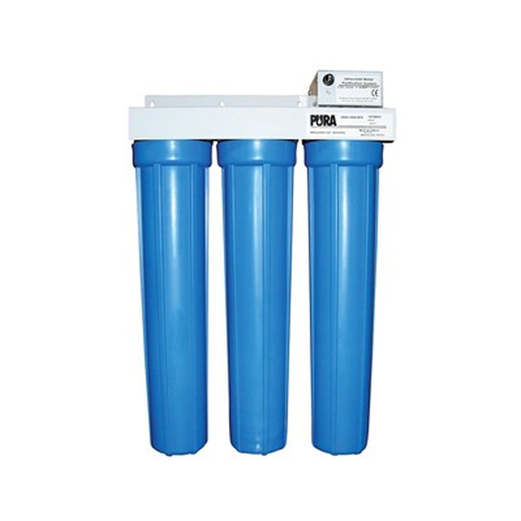 Sistema UV Pura 10 gpm con triple filtración sedimentaria, carbón y luz UV