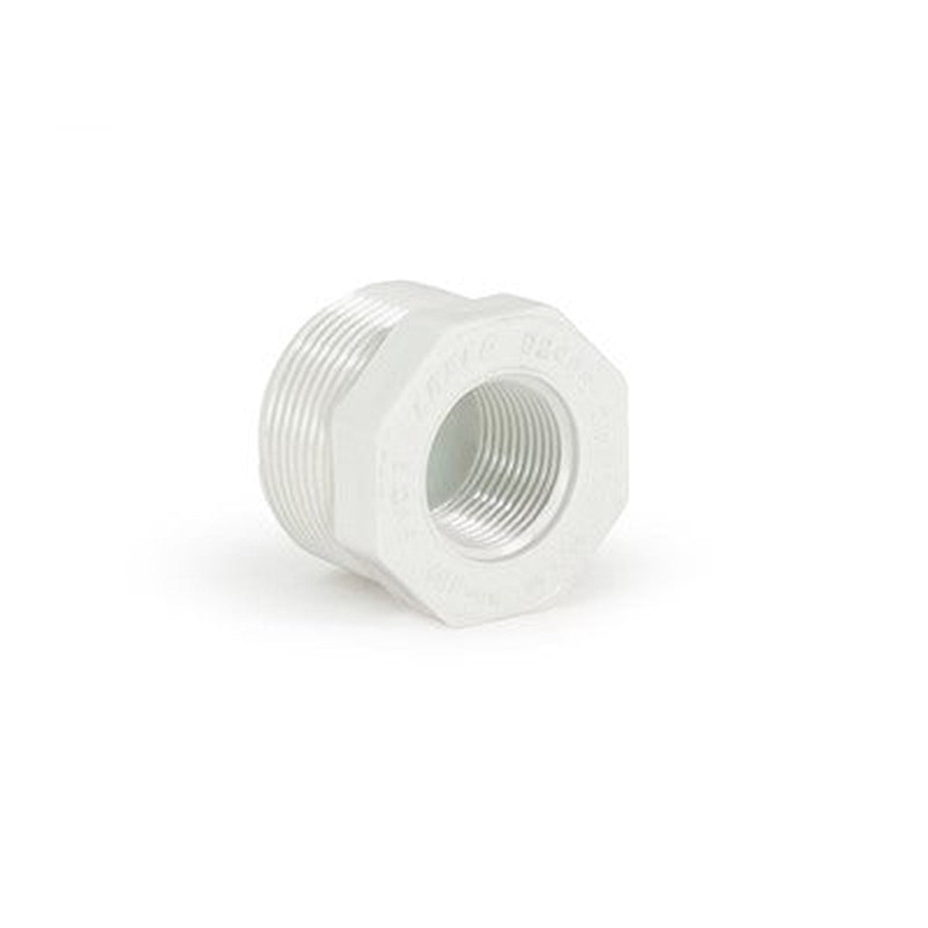 Redutor em PVC com ligação roscada 1-1/4" MIPT para 3/4" FIPT