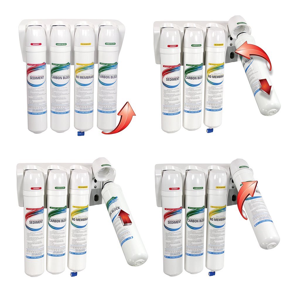 TWIST-LOC-RO-75, Quick Twist & Loc 75 gpd RO System, M9HR-4ASN-NE-00