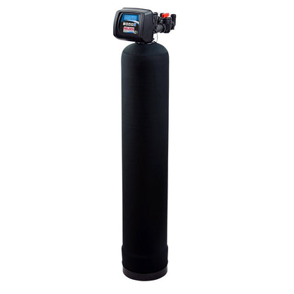WaterSoftenerPlus air injection iron filter with black mineral tank