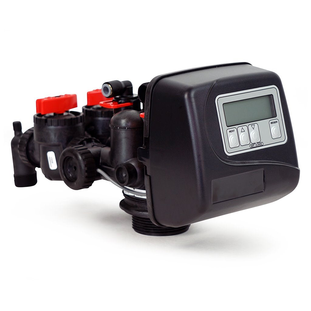 WaterSoftenerPlus metered control valve display and bypass