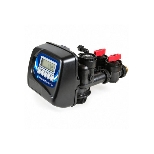 CL10E-0.0-SC, C-Series 1 Elec. Timer Softener Valve, V1EEDTE — complete product with WSP control face on white background