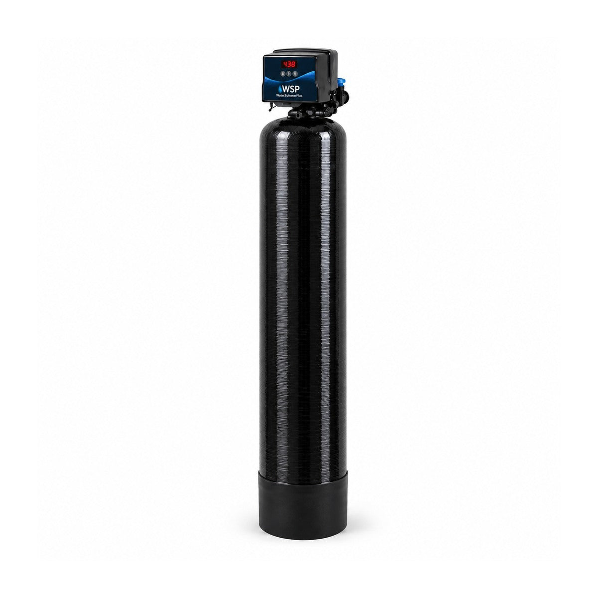 Representative Nelsen Connected C-Series AIO sulfur filter first 10x44 inch variant, assembled black tank and WSP Mylar head; selected variant tank sizes vary